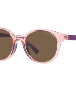 نظارة شمسية EMPORIO ARMANI للنساء دائري لون وردي شفاف - EA4185 554473