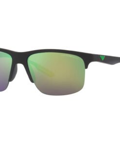 نظارة شمسية EMPORIO ARMANI للرجال مستطيل لون أسود - EA4188U 50013R