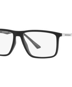 اطار طبي EMPORIO ARMANI للرجال مستطيل لون أسود و فضي - EA3221 5001