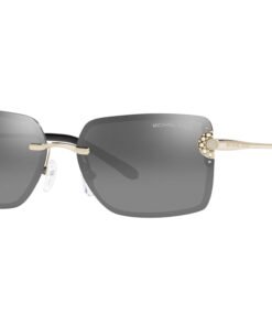 نظارة شمسية MICHEL KORS للنساء مستطيل لون ذهبي فاتح - MK1122B 101488