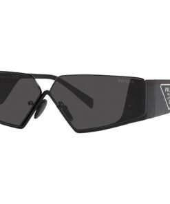 نظارة شمسية PRADA للنساء مستطيل لون أسود - PR58ZS 1AB06L