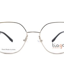 اطار طبي TIAGO للنساء دائري لون أسود و فضي - 7562 C2