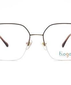 اطار طبي TIAGO للنساء مضلع لون ذهبي و بني - 4508 C6