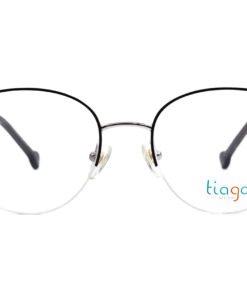 اطار طبي TIAGO للنساء دائري لون فضي و أسود - 4505 C2