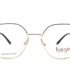 اطار طبي TIAGO للنساء دائري لون ذهبي و أسود - 7562 C1