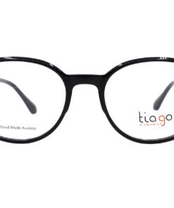 اطار طبي TIAGO للنساء دائري لون أسود و فضي - 7410 C1