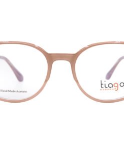 اطار طبي TIAGO للنساء دائري لون بيج و فضي - 7410 C9
