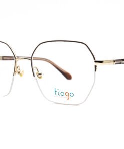 اطار طبي TIAGO للنساء مضلع لون ذهبي و بني - 4508 C6