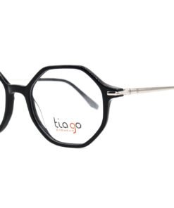 اطار طبي TIAGO للنساء مضلع لون أسود و فضي - 7428 C1