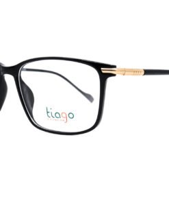 اطار طبي TIAGO للرجال مستطيل لون أسود و ذهبي - IP1047 C1