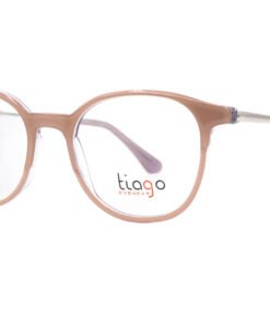 اطار طبي TIAGO للنساء دائري لون بيج و فضي - 7410 C9